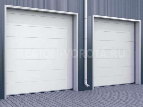 Белые противопожарные секционные ворота Doorhan 3200x3100