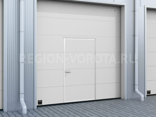 Промышленные секционные ворота Doorhan ISD01 2900x2900 с калиткой